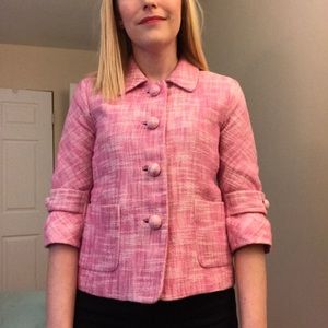 🚫SOLD🚫 Pink Tweed J.Crew Blazer